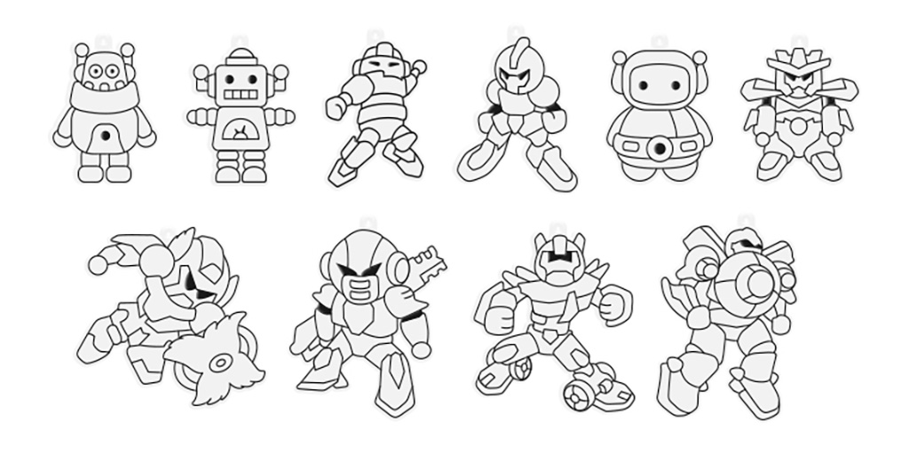 Amos 6428 - Sada Barvy na sklo ROBOTI